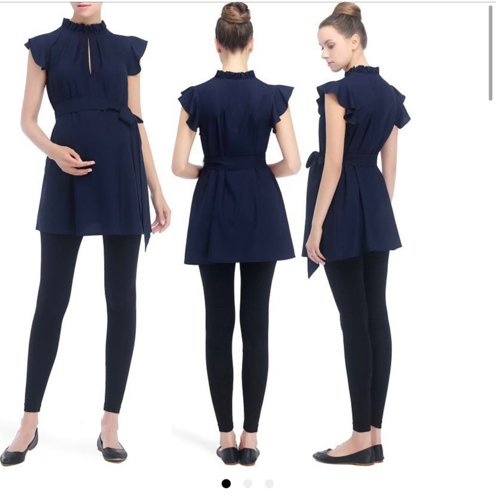 Kim and Kai Maternity Flutter Sleeve Tunic